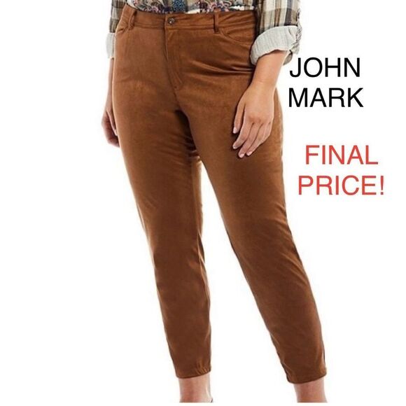❤️BRAND NEW John Mark Plus Size Faux Suede Jeans - Picture 7 of 7
